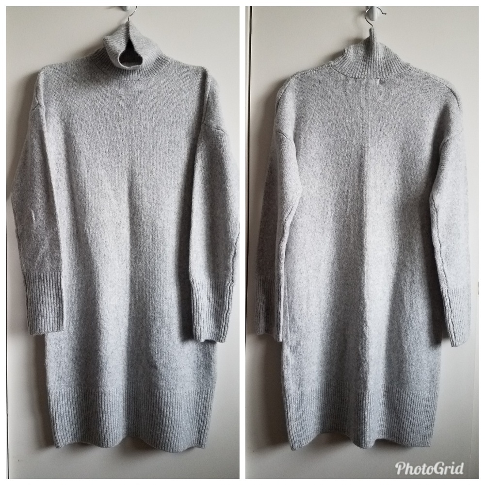 Mock turtleneck knit dress